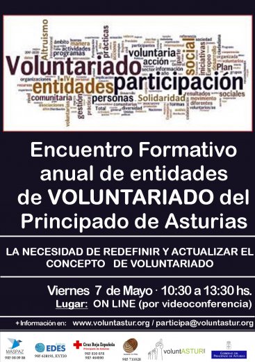 ENCUENTRO ANUAL DE ENTIDADES DE VOLUNTARIADO DEL PPADO. DE ASTURIAS. 07 DE MAYO DE 2021