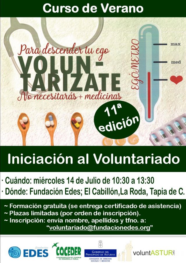 11ª Edición del Curso PRESENCIAL de Iniciación al Voluntariado, 