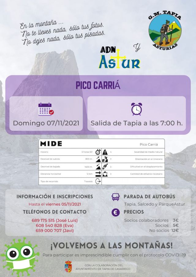 Salida a Pico Carriá del Club Marqués de Casariego