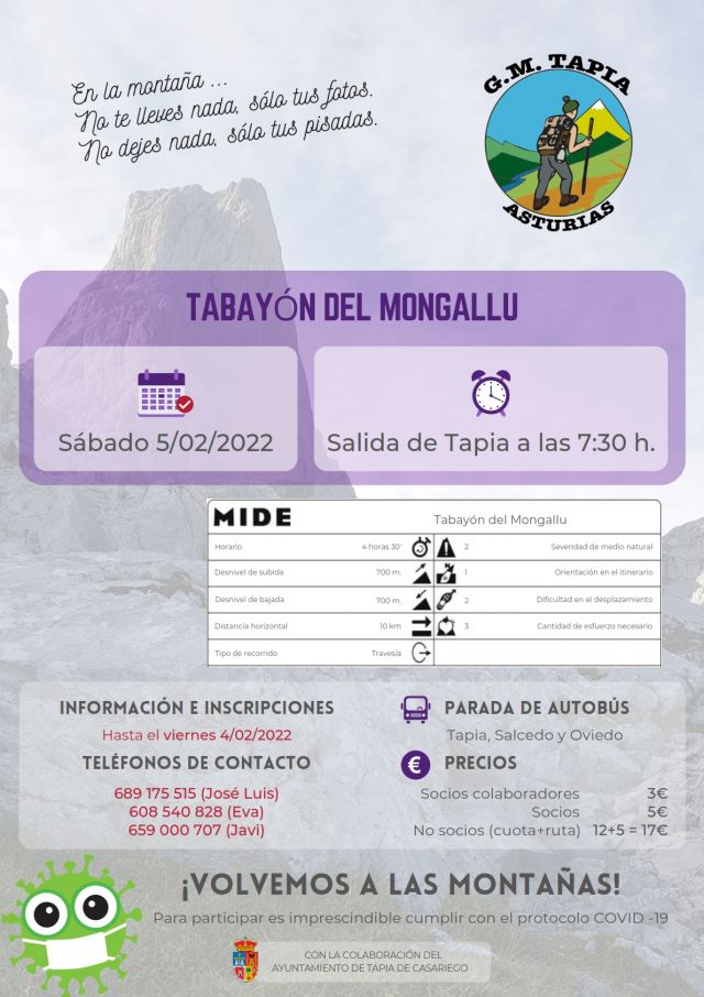 Próxima Salida Club Marqués de casariego: Tabayón del Mongallu
