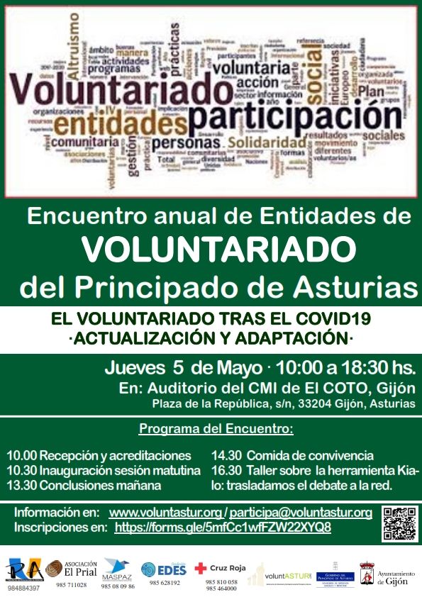 ENCUENTRO ANUAL DE ENTIDADES DE VOLUNTARIADO DEL PRINCIPADO DE ASTURIAS. GIJÓN, 5 DE MAYO DE 2022