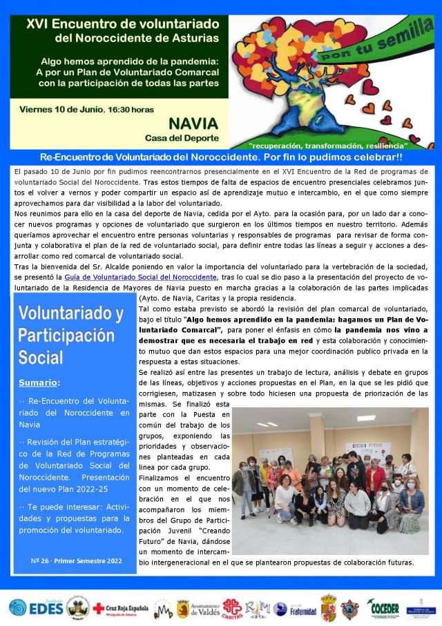 Nuevo Boletín de la Red de Voluntariado Social del Noroccidente