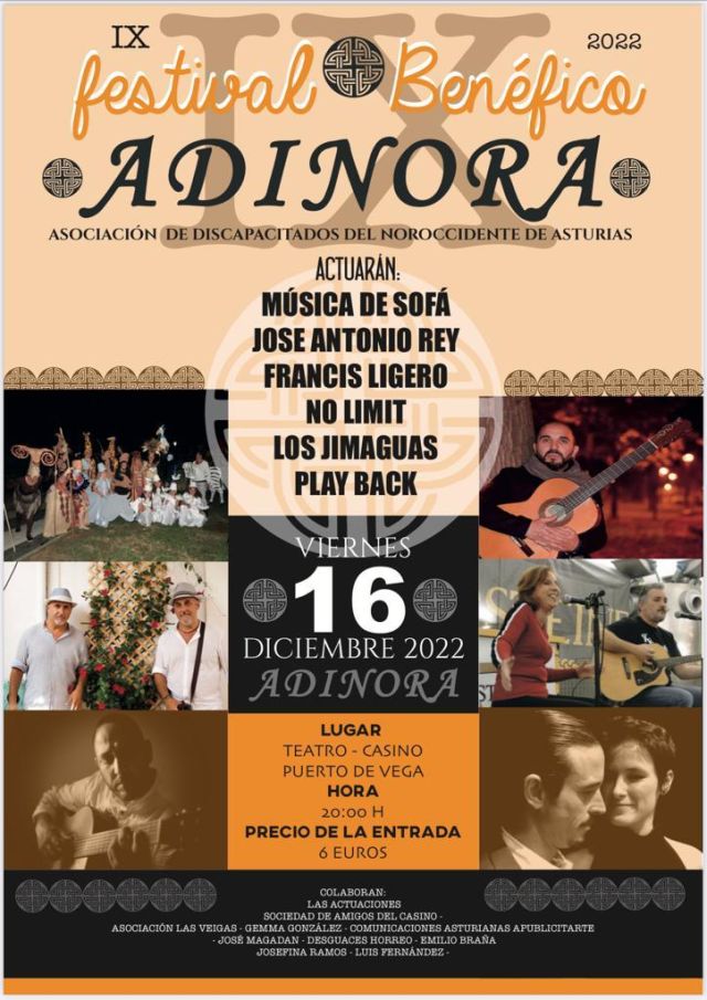 FESTIVAL BENÉFICO ADINORA, ASOCIACIÓN DE DISCAPACITADOS DEL NOROCCIDENTE DE ASTURIAS