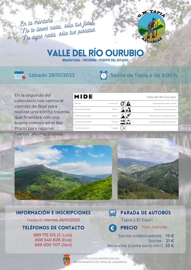 Ruta valle del río Ourubio