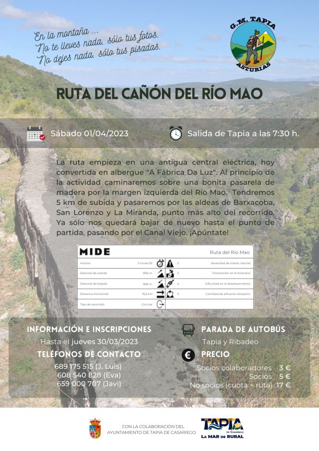 Ruta del Cañón del Río Mao