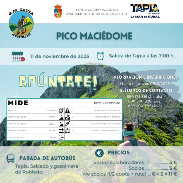 Ruta al Pico Maciédome 