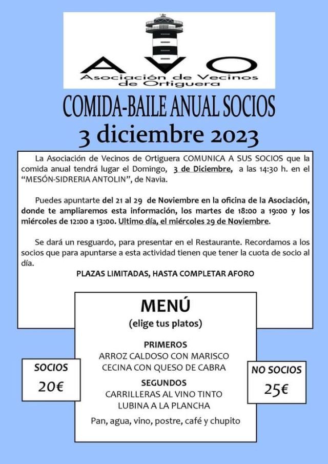 Comida-Baile Anual para Socios/as 