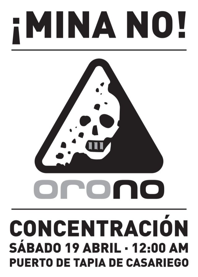 Concentración ¡MINA NO!, en Tapia